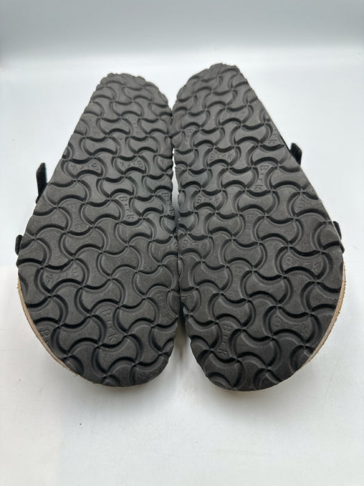 Birkenstock Shoe Size 37 Black Leather open toe Double Strap Sandals