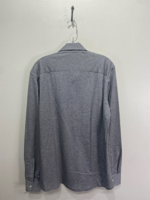 Eton NWT Size M Gray Cotton Solid Button Down Men's Long Sleeve Shirt