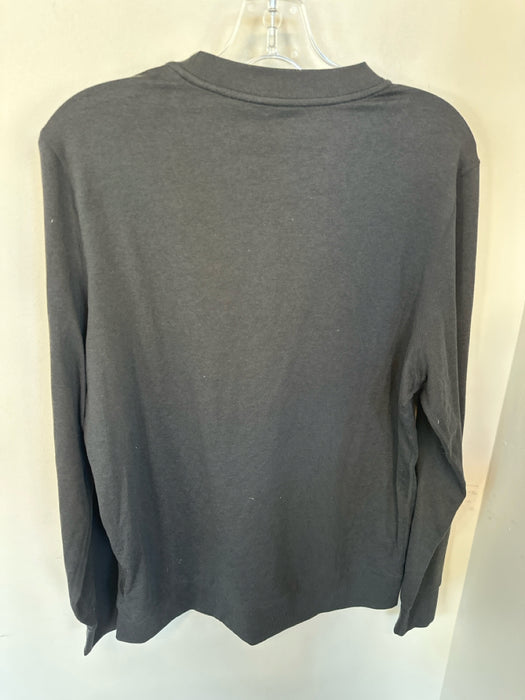 Vuori Black Recycled Polyester Solid Long Sleeve Athletic Men's Pullover
