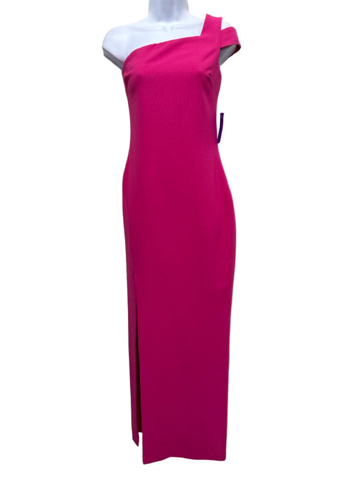 Likely Size 4 Hot pink Polyester One Shoulder Slit Gown
