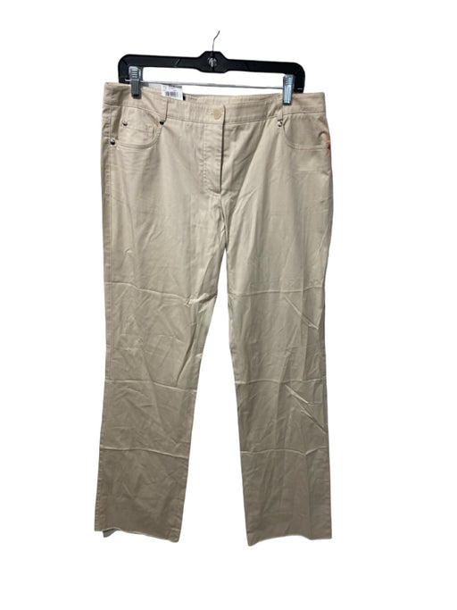 Giorgio Armani Size 46 Khaki Beige Cotton Blend Mid Rise Straight Leg Pants Khaki Beige / 46