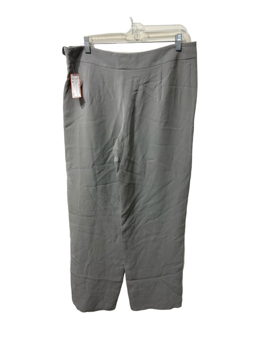 Giorgio Armani Size 46 Gray Silk Mid Rise Side Zip Wide Leg Pants Gray / 46