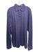 Zegna Size XL Purple Cotton Solid Polo Men's Long Sleeve Shirt XL