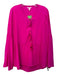 Lilly Pulitzer Size L Hot pink Silk Lace Up Neck Long Sleeve Top Hot pink / L