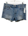 Madewell Size 28 Light Wash Cotton Denim Button Fly Whiskering Frayed Hem Shorts Light Wash / 28