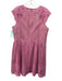 Shoshanna Size 12 Pink & Beige Polyester Cut Outs Embroidered Overlay Dress Pink & Beige / 12