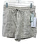 Athleta Size S Beige Linen Drawstring Waist Zip Pockets Shorts Beige / S
