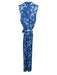 J Mclaughlin Size L Blue & White Polyester Abstract Floral Half Button Dress Blue & White / L