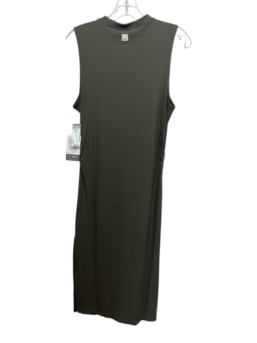 Vuori Size L Green Modal Ribbed Sleeveless Dress Green / L