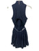 Wilson Size S Navy Blue & White Polyester Quarter Zip Perforated Open Back Dress Navy Blue & White / S