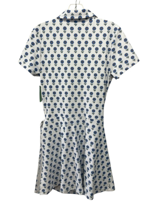 Smith & Quinn Size M White, Blue, Multi Polyester floral print Quarter Zip Dress White, Blue, Multi / M