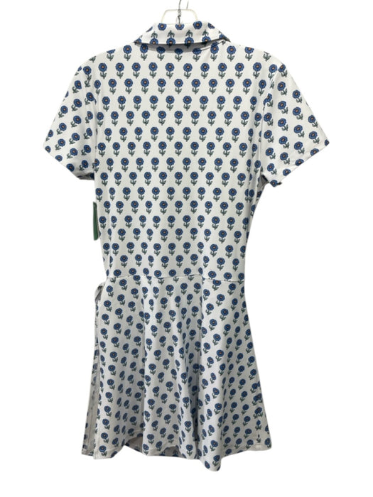 Smith & Quinn Size M White, Blue, Multi Polyester floral print Quarter Zip Dress White, Blue, Multi / M