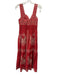 Rails Size S Red & Ivory Cotton Eyelets Floral Embroidery Sleeveless Dress Red & Ivory / S