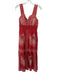 Rails Size S Red & Ivory Cotton Eyelets Floral Embroidery Sleeveless Dress Red & Ivory / S