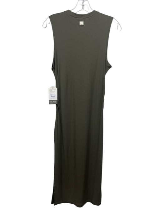 Vuori Size L Green Modal Ribbed Sleeveless Dress Green / L