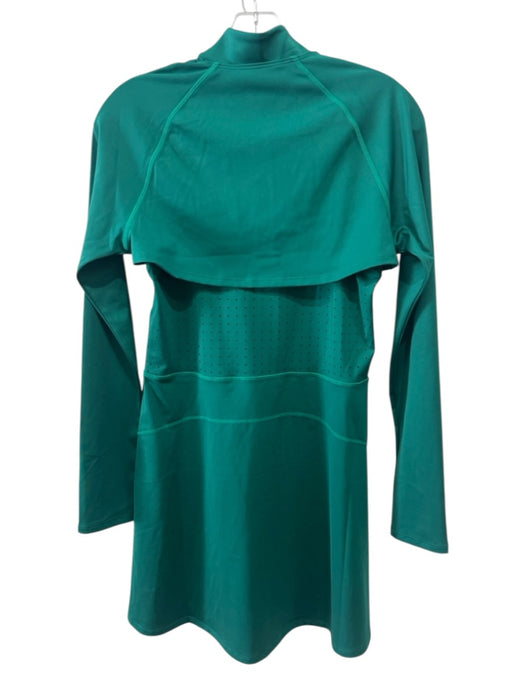 Wilson Size M Green & White Polyester Quarter Zip Perforated Open Back Dress Green & White / M