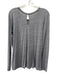 Majestic Paris Size 4 Gray Linen Rhinestone Detail Long Sleeve Top Gray / 4