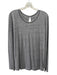Majestic Paris Size 4 Gray Linen Rhinestone Detail Long Sleeve Top Gray / 4