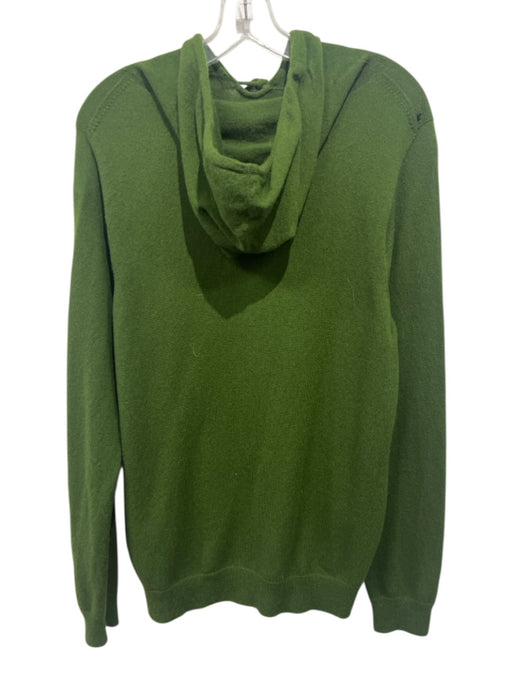 Ladies Only Size L Green Cashmere Knit Logo Detail Long Sleeve Hoodie Sweater Green / L