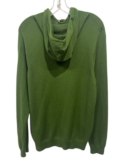 Ladies Only Size L Green Cashmere Knit Logo Detail Long Sleeve Hoodie Sweater Green / L