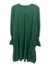 Pomander Place Size L Green Polyester V Neck Long Sleeve Dress Green / L