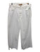 7 For All Mankind Size 31 White Cotton High Rise Zip Fly Wide Leg Pants White / 31