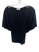 Reformation Size S Black Tencel Short Sleeve Tie Back Top Black / S