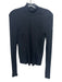Alo Size Est M Black Polyester Blend Ribbed Long Sleeve Mock Neck Top Black / Est M