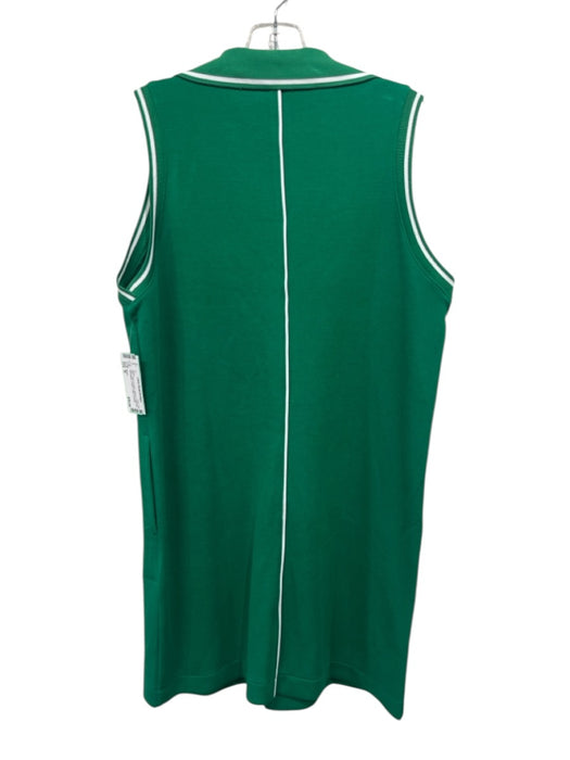 Spanx Size M Green & White Tencel & Polyester Sleeveless V Neck Collar Dress Green & White / M