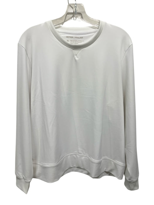 Peter Millar Size XL White Polyester Long Sleeve Top White / XL