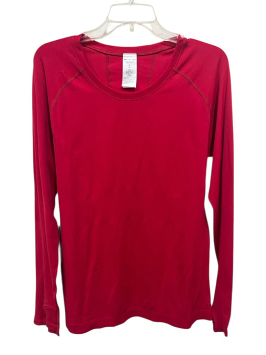 Athleta Size XL Red Nylon Perforated Long Sleeve Top Red / XL