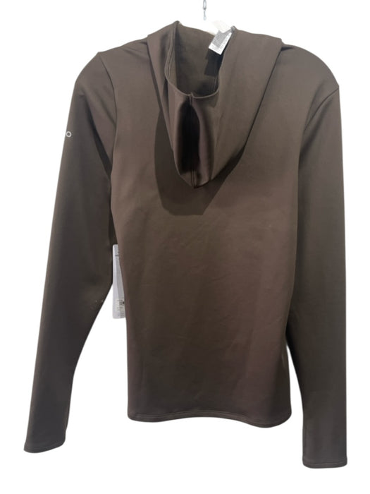 Alo Size L Brown Polyester Long Sleeve Hoodie Sweater Brown / L