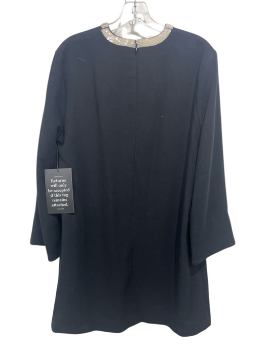 Tuckernuck Size L Black & Beige Polyester Bow detail Sequin Design Dress Black & Beige / L