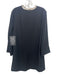 Tuckernuck Size L Black & Beige Polyester Bow detail Sequin Design Dress Black & Beige / L