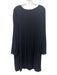 T Tahari Size XL Black Polyester Long Sleeve Accordion Dress Black / XL