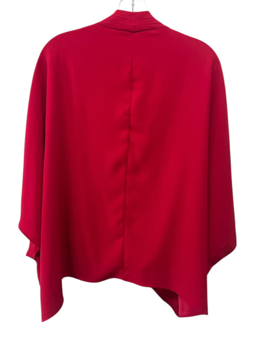 Trina Turk Size XL Red Polyester Sleeveless Wrap Deep V Top Red / XL