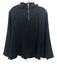 Sail To Sable Size XL Black Polyester Long Sleeve Ruffle Details Back Zip Top Black / XL