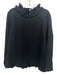 Sail To Sable Size XL Black Polyester Long Sleeve Ruffle Details Back Zip Top Black / XL