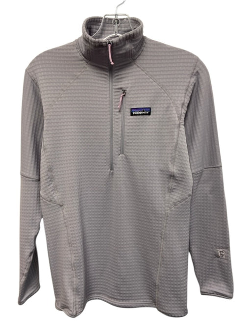 Patagonia Size S Light Gray Polyester Long Sleeve Waffle Testure Zip Up Jacket Light Gray / S