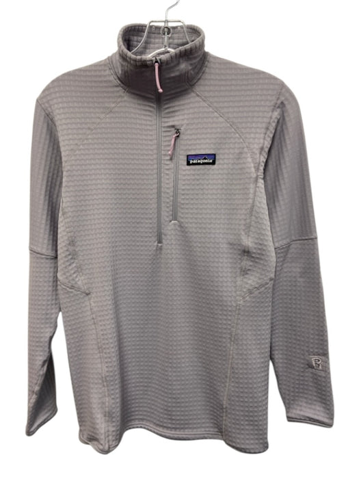 Patagonia Size S Light Gray Polyester Long Sleeve Waffle Testure Zip Up Jacket Light Gray / S