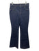 Spanx Size M Dark Wash Cotton Blend High Rise Faux Buttons Boot Cut Jeans Dark Wash / M