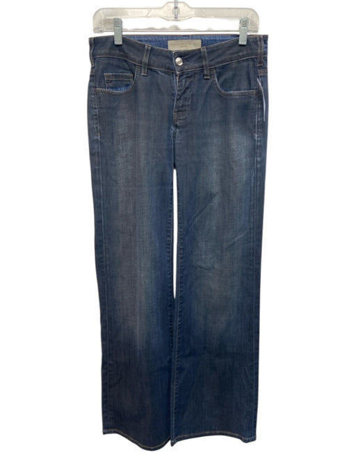 Stella McCartney Size 27 Dark Wash Cotton Low Rise Zip Fly Coated Boot Cut Jeans Dark Wash / 27