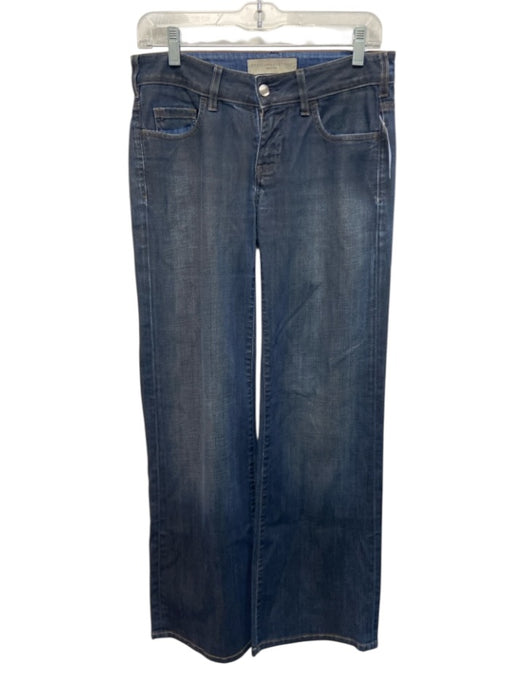 Stella McCartney Size 27 Dark Wash Cotton Low Rise Zip Fly Coated Boot Cut Jeans Dark Wash / 27