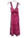 Waimari Size XS Pink Cotton Cut Outs Sleeveless Cut Out Smocked Back Dress Pink / XS