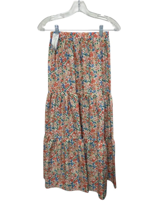 Hello Molly Size 2 White, Pink, Multi Polyester Elastic Waist Floral Skirt Set White, Pink, Multi / 2