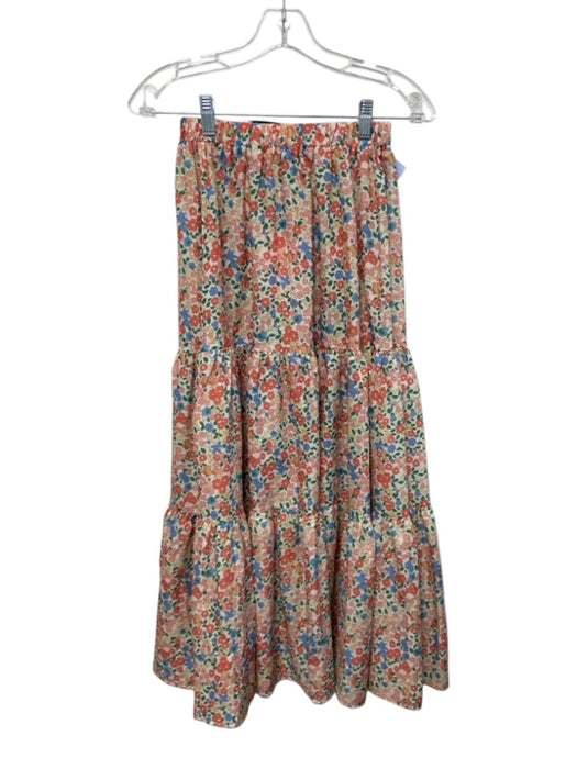 Hello Molly Size 2 White, Pink, Multi Polyester Elastic Waist Floral Skirt Set White, Pink, Multi / 2