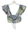 Hill House Size XS/S White, Blue, Green Polyester Crop Top Floral Skirt Set White, Blue, Green / XS/S