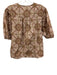 Marie Oliver Size S Brown, white, purple Cotton Long Sleeve Split Neck Top Brown, white, purple / S
