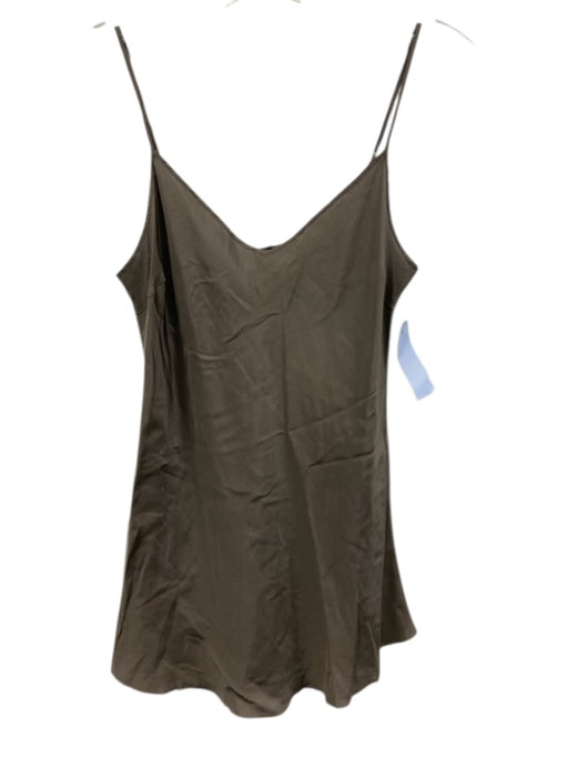 Beautiful People Size P Gray Silk Shimmer Tank Sleeveless Top Gray / P