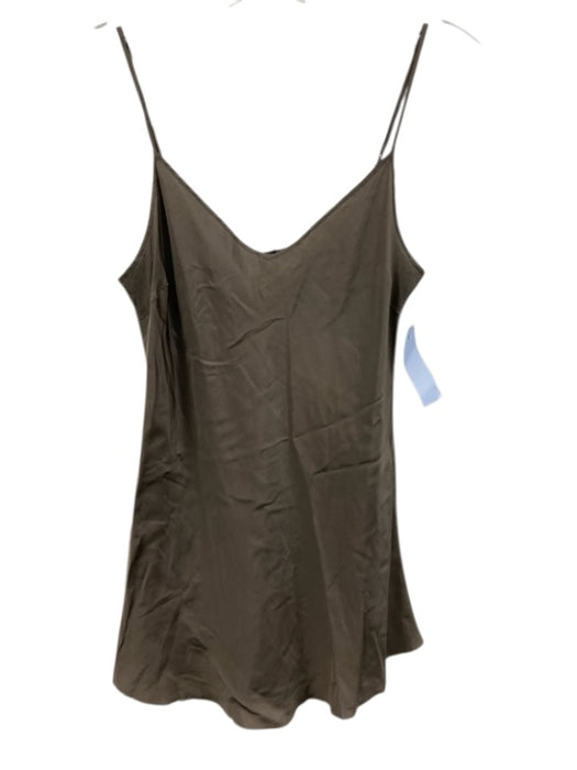 Beautiful People Size P Gray Silk Shimmer Tank Sleeveless Top Gray / P